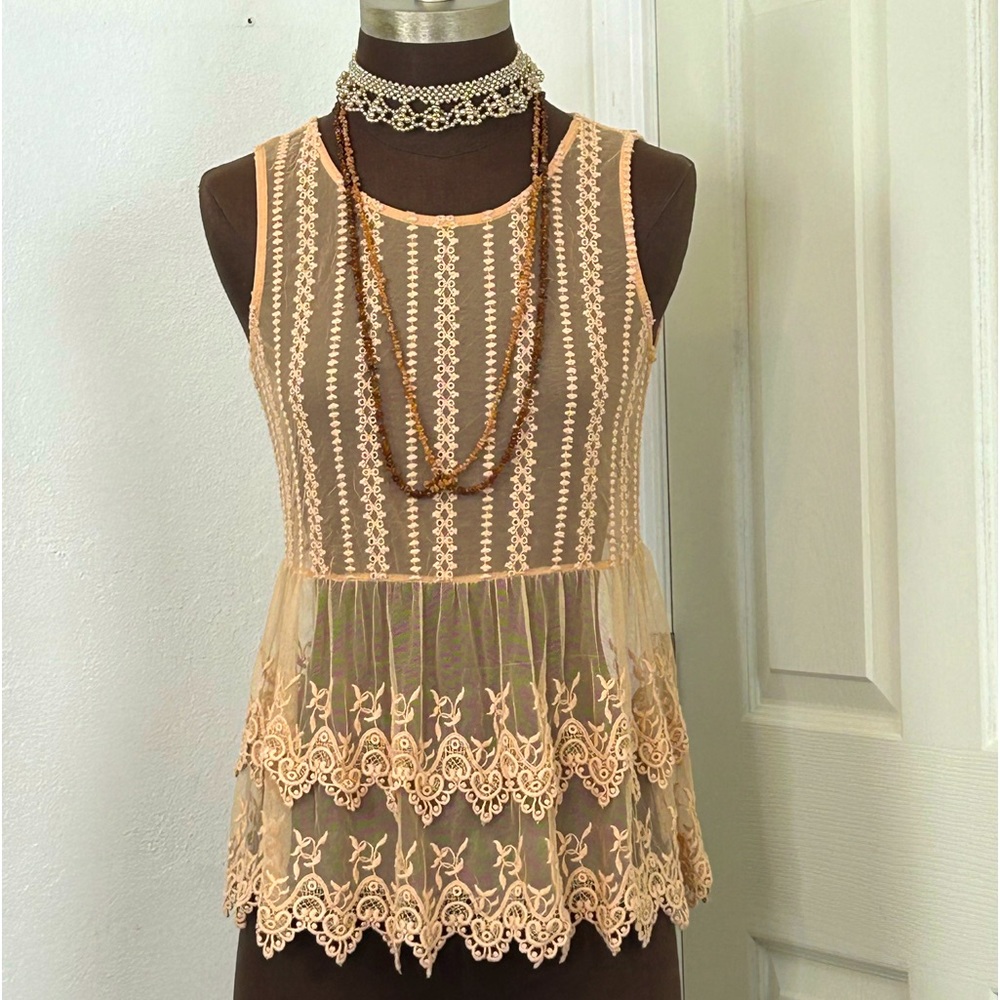 Forever21 Contemporary Sheer Blouse SZ XS